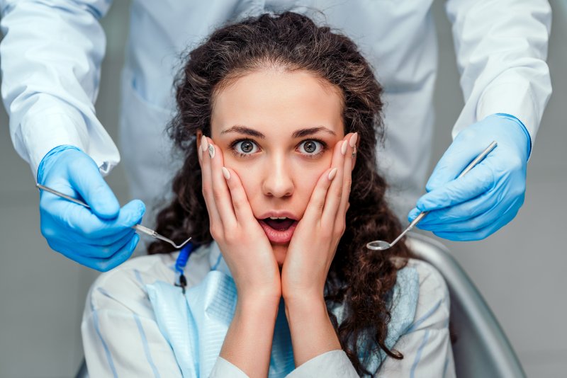 woman with dental anxiety in Dallas